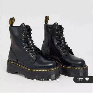 Like New Dr. Marten Jadon Platform Boots - Black Size US 5 (No Creasing!)